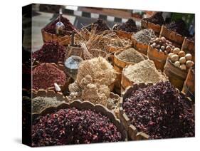 Display of Spices and Herbs in Market, Sharm El Sheikh, Egypt, North Africa, Africa-Adina Tovy-Stretched Canvas