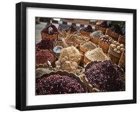 Display of Spices and Herbs in Market, Sharm El Sheikh, Egypt, North Africa, Africa-Adina Tovy-Framed Photographic Print