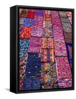 Display of Textiles, Antigua Guatemala, Guatemala-Alfredo Maiquez-Framed Stretched Canvas