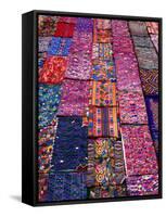 Display of Textiles, Antigua Guatemala, Guatemala-Alfredo Maiquez-Framed Stretched Canvas