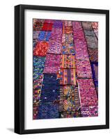 Display of Textiles, Antigua Guatemala, Guatemala-Alfredo Maiquez-Framed Photographic Print