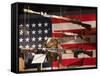 Display of Us Military Weapons, National World War Two Museum, New Orleans, Louisiana, USA-Walter Bibikow-Framed Stretched Canvas