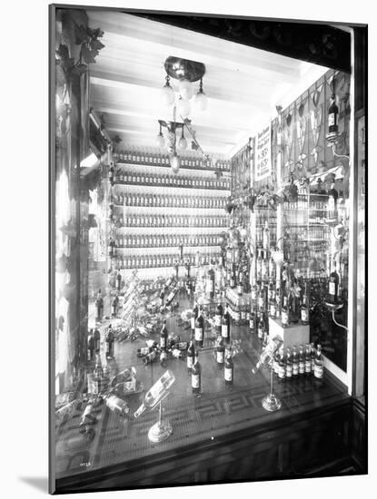 Display Window of Bottled Grape Juice, First Avenue, Seattle, ca. 1908-Ashael Curtis-Mounted Giclee Print