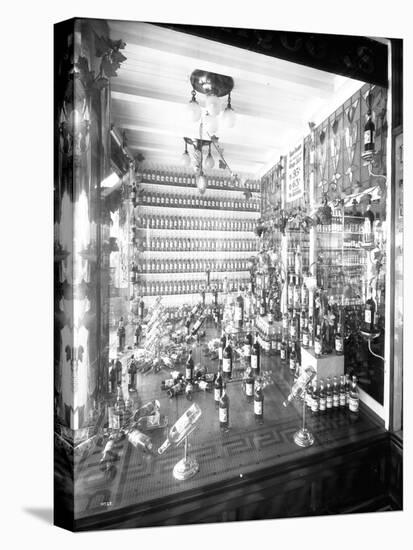 Display Window of Bottled Grape Juice, First Avenue, Seattle, ca. 1908-Ashael Curtis-Stretched Canvas