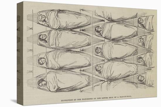 Disposition of the Hammocks on the Lower Deck of a Man-Of-War-null-Stretched Canvas