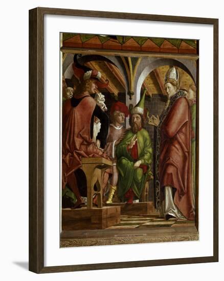 Disputation of St.Augustine With Heretics-Michael Pacher-Framed Giclee Print