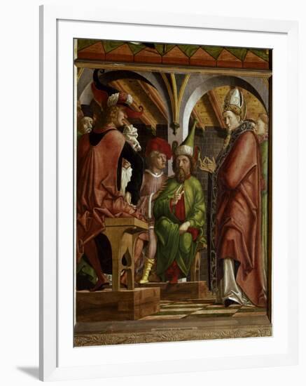 Disputation of St.Augustine With Heretics-Michael Pacher-Framed Giclee Print