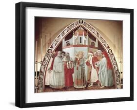 Disputation of St. Stephen, Scene from Stories of St. Stephen, 1435-1440-Paolo Uccello-Framed Giclee Print