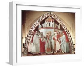 Disputation of St. Stephen, Scene from Stories of St. Stephen, 1435-1440-Paolo Uccello-Framed Giclee Print