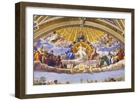 Disputation of the Holy Sacrament, Detail, C.1501-1520 (Fresco)-Raphael (1483-1520)-Framed Giclee Print