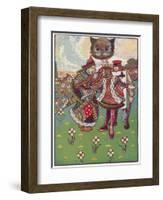 Dispute Between Executioner, King and Queen-Charles Robinson-Framed Art Print