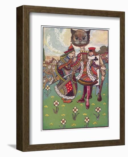 Dispute Between Executioner, King and Queen-Charles Robinson-Framed Art Print