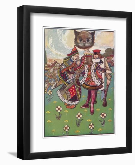 Dispute Between Executioner, King and Queen-Charles Robinson-Framed Art Print