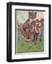 Dispute Between Executioner, King and Queen-Charles Robinson-Framed Art Print