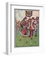 Dispute Between Executioner, King and Queen-Charles Robinson-Framed Art Print