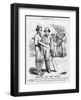 Disraeli, Cricket Innings-John Tenniel-Framed Art Print