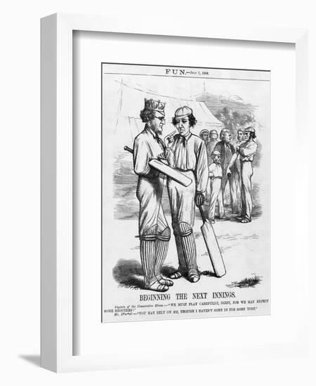 Disraeli, Cricket Innings-John Tenniel-Framed Art Print