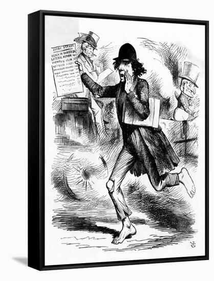 Disraeli, Derby Card-John Tenniel-Framed Stretched Canvas