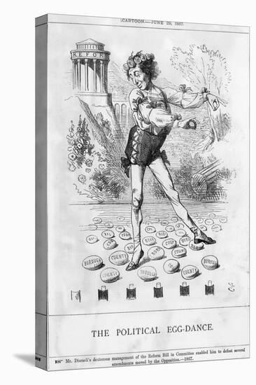 Disraeli, Egg Dance-John Tenniel-Stretched Canvas