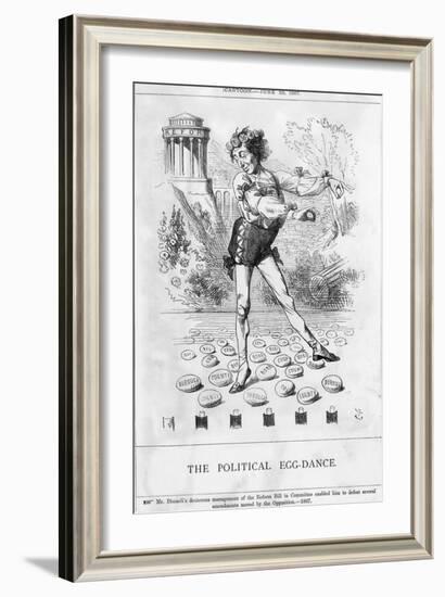 Disraeli, Egg Dance-John Tenniel-Framed Art Print