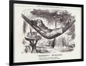 Disraeli, Hammock, Rest-John Tenniel-Framed Art Print