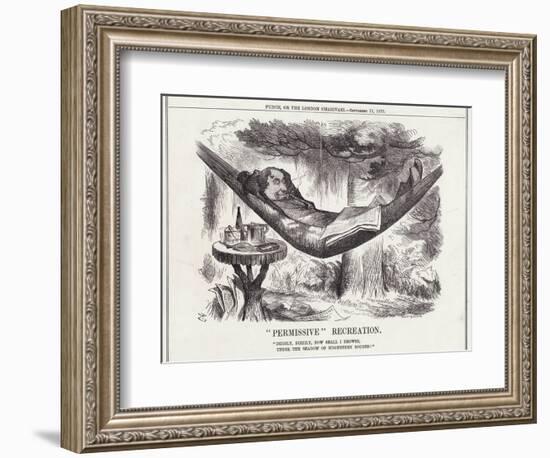 Disraeli, Hammock, Rest-John Tenniel-Framed Art Print