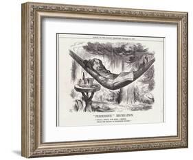 Disraeli, Hammock, Rest-John Tenniel-Framed Art Print