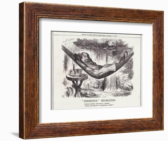 Disraeli, Hammock, Rest-John Tenniel-Framed Art Print