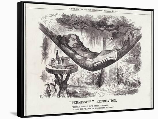 Disraeli, Hammock, Rest-John Tenniel-Framed Stretched Canvas