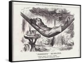 Disraeli, Hammock, Rest-John Tenniel-Framed Stretched Canvas