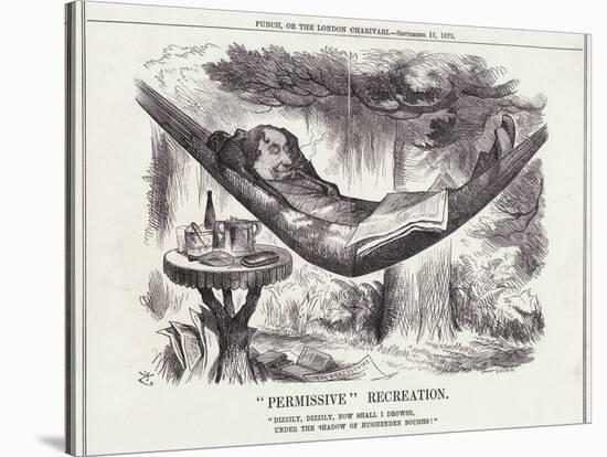 Disraeli, Hammock, Rest-John Tenniel-Stretched Canvas