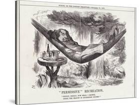 Disraeli, Hammock, Rest-John Tenniel-Stretched Canvas