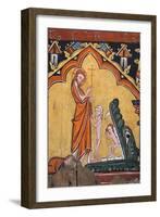 Disrobing Youths from the Entry into Jerusalem, Flagellation, and Angel at the Sepulcher-null-Framed Art Print