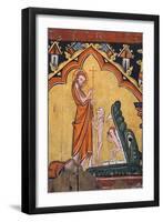 Disrobing Youths from the Entry into Jerusalem, Flagellation, and Angel at the Sepulcher-null-Framed Art Print