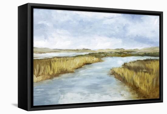 Distance Marshland-Eva Watts-Framed Stretched Canvas