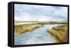 Distance Marshland-Eva Watts-Framed Stretched Canvas