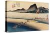 Distant Bank of Oi River, Kanaya, C. 1833-Utagawa Hiroshige-Stretched Canvas