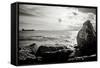 Distant Cargo Ship on Horizon-Torsten Richter-Framed Stretched Canvas