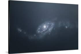 Distant Galaxy Visible from Space Station Sent in Outer Space-Stocktrek Images-Stretched Canvas