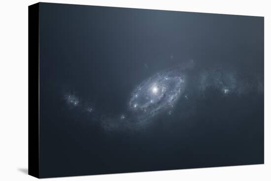 Distant Galaxy Visible from Space Station Sent in Outer Space-Stocktrek Images-Stretched Canvas