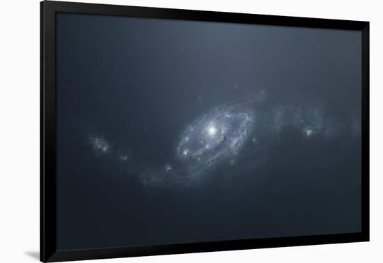 Distant Galaxy Visible from Space Station Sent in Outer Space-Stocktrek Images-Framed Art Print