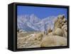 Distant Granite Peaks of Mount Whitney (4416M), Sierra Nevada, California, USA-Anthony Waltham-Framed Stretched Canvas
