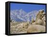 Distant Granite Peaks of Mount Whitney (4416M), Sierra Nevada, California, USA-Anthony Waltham-Framed Stretched Canvas