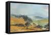 Distant Hills-Margaret Coxall-Framed Stretched Canvas