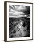 Distant of Artist Georgia O'Keeffe Taking Her Evening Walk at Ghost Ranch-John Loengard-Framed Premium Photographic Print