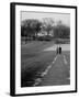 Distant of Mathematicians Albert Einstein and Kurt Godel Taking a Walk-Leonard Mccombe-Framed Premium Photographic Print