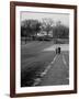 Distant of Mathematicians Albert Einstein and Kurt Godel Taking a Walk-Leonard Mccombe-Framed Premium Photographic Print