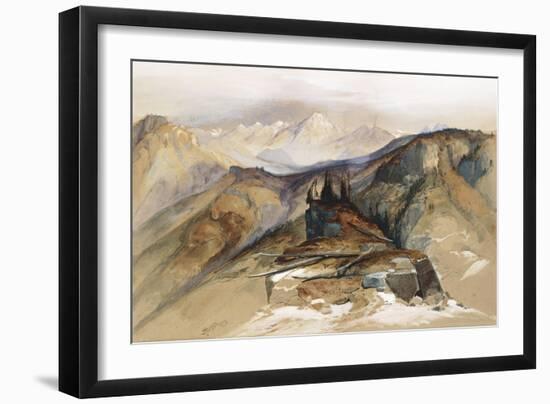 Distant Peaks, 1873-Thomas Moran-Framed Giclee Print