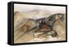 Distant Peaks, 1873-Thomas Moran-Framed Stretched Canvas