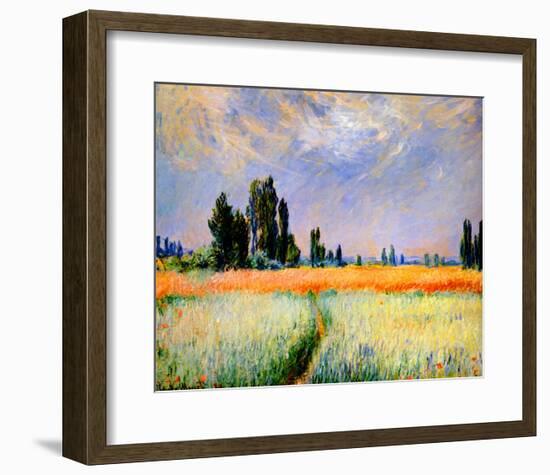 Distant Poplars-Claude Monet-Framed Giclee Print